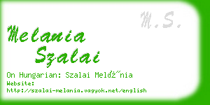 melania szalai business card